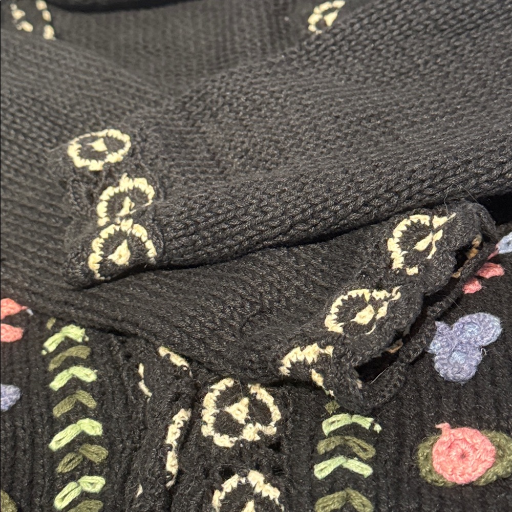 Vintage IVY Oversized Floral Knit Cardigan Sweater - Picture 6 of 6